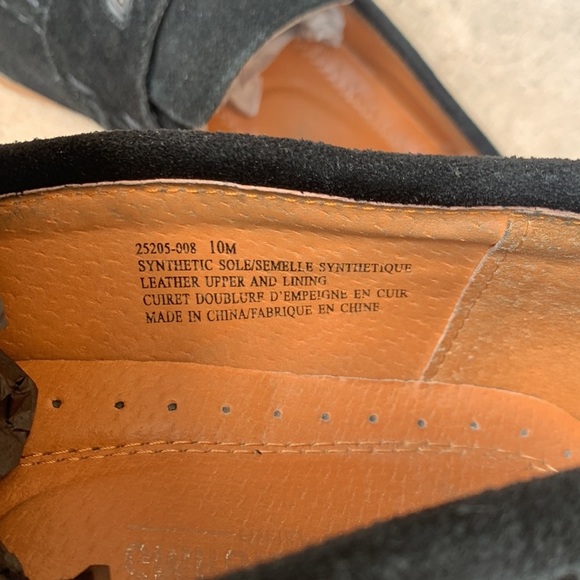 Stacy Adam COLFAX Mac Toe Penny Slip On Black Suede Men’s Dress Shoe size 10 - Picture 12 of 14